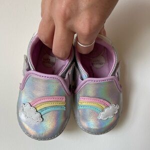 Stride Rite Holographic Rainbow Velcro Sneakers - Size 4.5